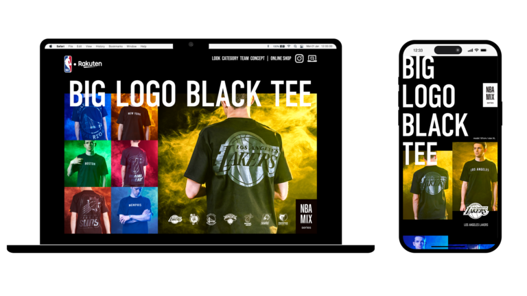 NBA MIX series「BIG LOGO BLACK TEE」特設サイト