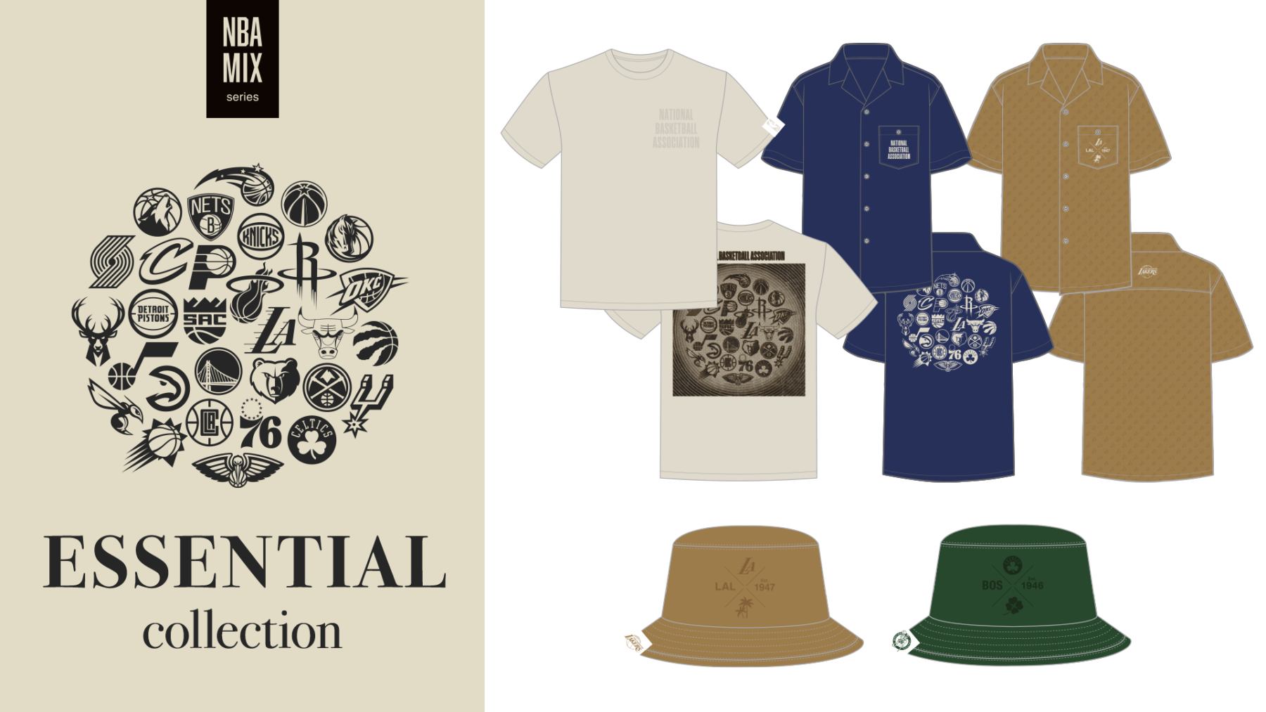 NBA MIX series「ESSENTIAL collection」アパレルデザイン